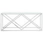 vidaXL Mesa de centro acero inoxidable y vidrio 110x45x45 cm vidaXL Mesa de centro acero inoxidable y vidrio 110x45x45 cm