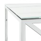 vidaXL Mesa de centro acero inoxidable y vidrio 110x45x45 cm vidaXL Mesa de centro acero inoxidable y vidrio 110x45x45 cm