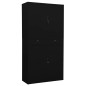 vidaXL Armario de oficina de acero negro 90x40x180 cm
