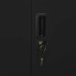 vidaXL Armario de oficina de acero negro 90x40x180 cm