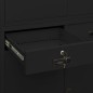 vidaXL Armario de oficina de acero negro 90x40x180 cm
