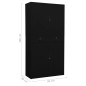 vidaXL Armario de oficina de acero negro 90x40x180 cm