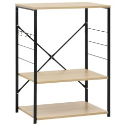 vidaXL Armario microondas madera ingeniería negro roble 60x39,6x79,5cm