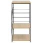 vidaXL Armario microondas madera ingeniería negro roble 60x39,6x79,5cm vidaXL Armario microondas madera ingeniería negro roble 60x39,6x79,5cm