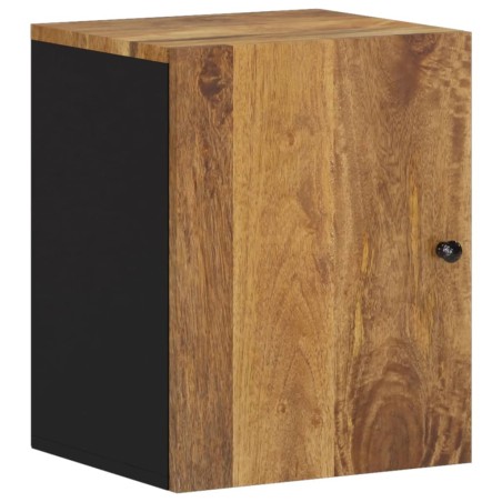 vidaXL Armario de baño de pared madera maciza de mango 38x33x48 cm