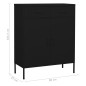 vidaXL Armario de almacenamiento acero negro 80x35x101,5 cm vidaXL Armario de almacenamiento acero negro 80x35x101,5 cm