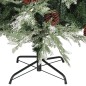 vidaXL Árbol de Navidad con piñas verde y blanco PVC y PE 225 cm vidaXL Árbol de Navidad con piñas verde y blanco PVC y PE 225 cm