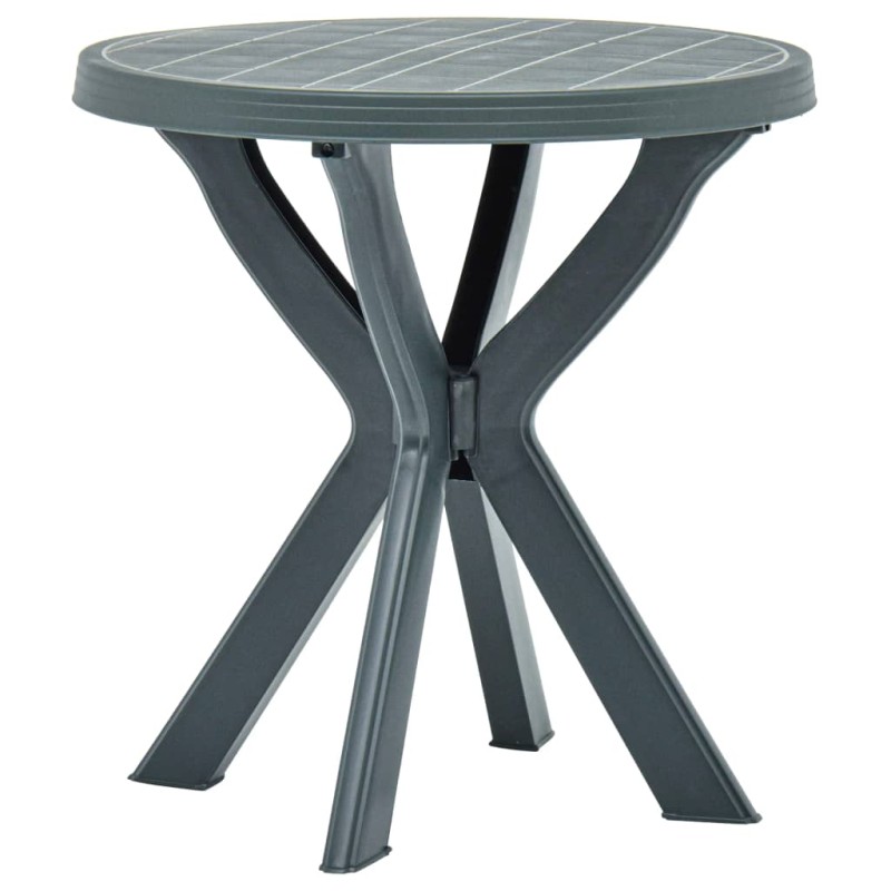 vidaXL Mesa bistro verde plástico Ø70 cm vidaXL Mesa bistro verde plástico Ø70 cm