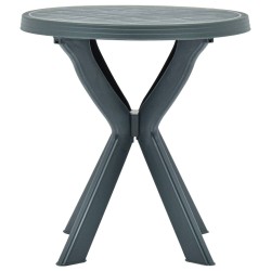 vidaXL Mesa bistro verde plástico Ø70 cm