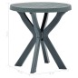 vidaXL Mesa bistro verde plástico Ø70 cm vidaXL Mesa bistro verde plástico Ø70 cm