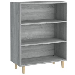 vidaXL Aparador de madera contrachapada gris Sonoma 69,5x32,5x90 cm