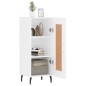 vidaXL Aparador madera de ingeniería blanco 34,5x34x90 cm