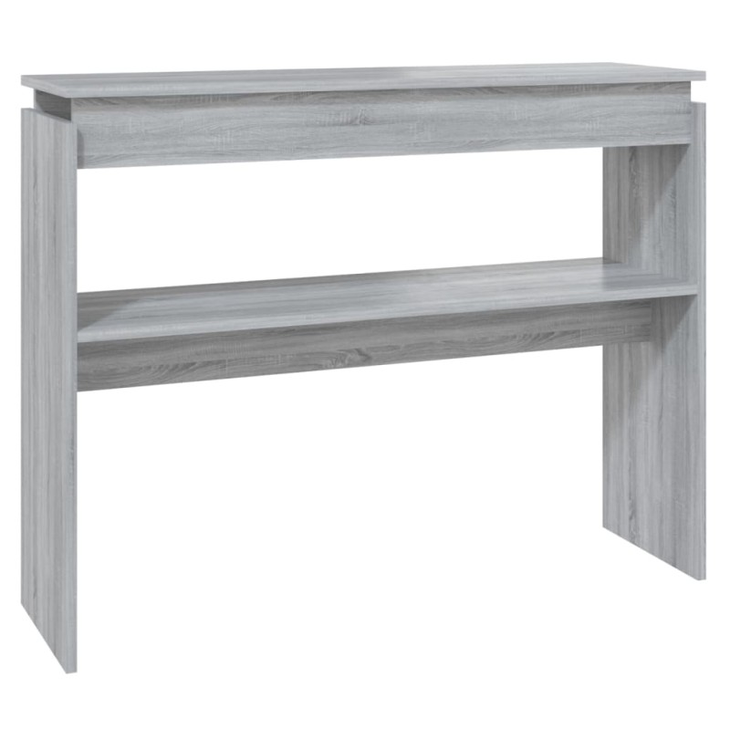 vidaXL Mesa consola madera contrachapada gris Sonoma 102x30x80 cm