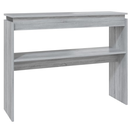 vidaXL Mesa consola madera contrachapada gris Sonoma 102x30x80 cm