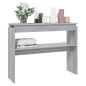 vidaXL Mesa consola madera contrachapada gris Sonoma 102x30x80 cm