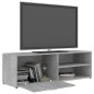 vidaXL Mueble de TV madera contrachapada gris hormigón 120x34x37 cm vidaXL Mueble de TV madera contrachapada gris hormigón 120x34x37 cm
