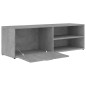 vidaXL Mueble de TV madera contrachapada gris hormigón 120x34x37 cm vidaXL Mueble de TV madera contrachapada gris hormigón 120x34x37 cm