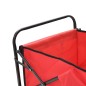 vidaXL Carrito de mano plegable de acero color rojo vidaXL Carrito de mano plegable de acero color rojo