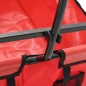 vidaXL Carrito de mano plegable de acero color rojo vidaXL Carrito de mano plegable de acero color rojo