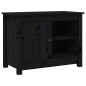 vidaXL Mueble de TV de madera maciza de pino negro 70x36,5x52 cm vidaXL Mueble de TV de madera maciza de pino negro 70x36,5x52 cm