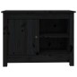 vidaXL Mueble de TV de madera maciza de pino negro 70x36,5x52 cm vidaXL Mueble de TV de madera maciza de pino negro 70x36,5x52 cm