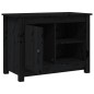 vidaXL Mueble de TV de madera maciza de pino negro 70x36,5x52 cm vidaXL Mueble de TV de madera maciza de pino negro 70x36,5x52 cm