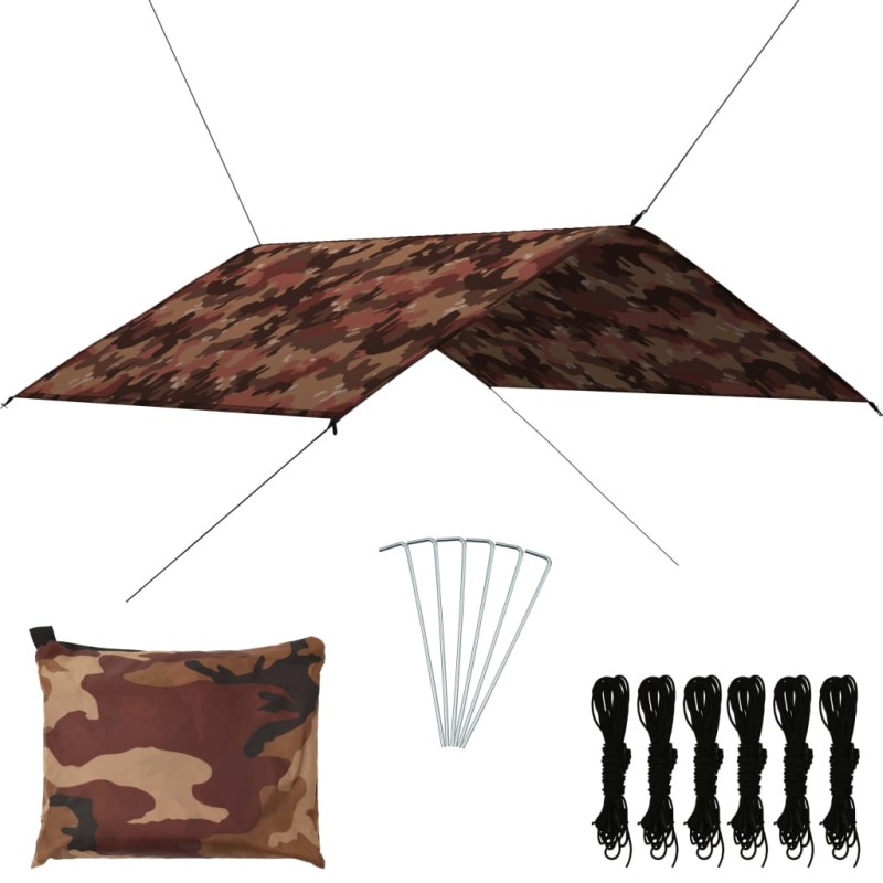 vidaXL Lona de exterior camuflaje 4x4 m vidaXL Lona de exterior camuflaje 4x4 m