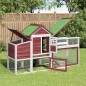 vidaXL Gallinero madera maciza de pino color moca 186,5x58,5x113 cm vidaXL Gallinero madera maciza de pino color moca 186,5x58,5x113 cm