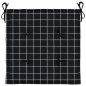 vidaXL Cojines de silla de jardín 6 uds tela a cuadros negro 50x50x3cm vidaXL Cojines de silla de jardín 6 uds tela a cuadros negro 50x50x3cm