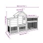 vidaXL Gallinero madera maciza de pino color moca 186,5x58,5x113 cm vidaXL Gallinero madera maciza de pino color moca 186,5x58,5x113 cm