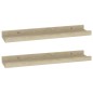 vidaXL Estantes de pared 2 unidades color roble Sonoma 40x9x3 cm