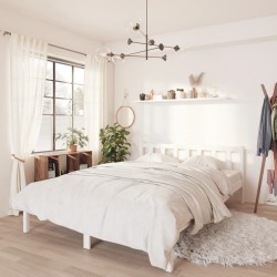 vidaXL Estructura de cama de madera maciza de pino blanco 140x200 cm 