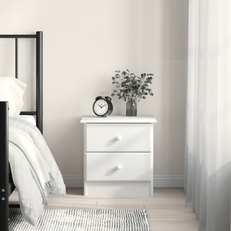 vidaXL Mesita de noche ALTA madera maciza de pino 43x35x40,5 cm