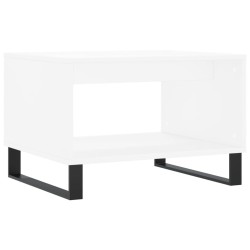 vidaXL Mesa de centro madera de ingeniería blanca 60x50x40 cm