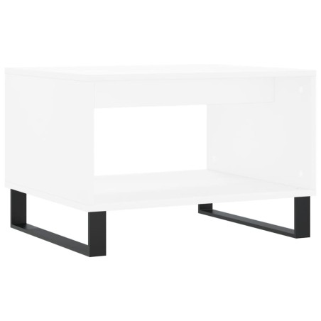 vidaXL Mesa de centro madera de ingeniería blanca 60x50x40 cm