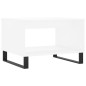 vidaXL Mesa de centro madera de ingeniería blanca 60x50x40 cm