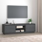 vidaXL Mueble de TV de madera maciza de pino gris 140x35x40 cm vidaXL Mueble de TV de madera maciza de pino gris 140x35x40 cm