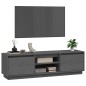 vidaXL Mueble de TV de madera maciza de pino gris 140x35x40 cm vidaXL Mueble de TV de madera maciza de pino gris 140x35x40 cm