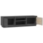 vidaXL Mueble de TV de madera maciza de pino gris 140x35x40 cm vidaXL Mueble de TV de madera maciza de pino gris 140x35x40 cm