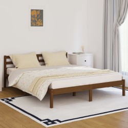 vidaXL Estructura de cama madera maciza de pino marrón miel 160x200 cm