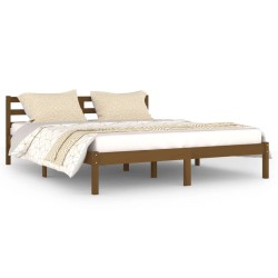 vidaXL Estructura de cama madera maciza de pino marrón miel 160x200 cm