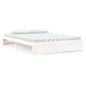 vidaXL Estructura de cama de madera maciza blanco 160x200 cm vidaXL Estructura de cama de madera maciza blanco 160x200 cm