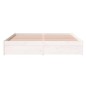 vidaXL Estructura de cama de madera maciza blanco 160x200 cm vidaXL Estructura de cama de madera maciza blanco 160x200 cm