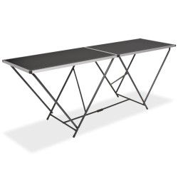 vidaXL Mesa para empapelar plegable de MDF y aluminio 200x60x78 cm