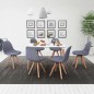 vidaXL Conjunto de mesa de comedor y sillas 7 uds blanco y gris claro vidaXL Conjunto de mesa de comedor y sillas 7 uds blanco y gris claro