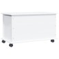 vidaXL Baúl almacenaje ruedas ALTA madera maciza blanco 73x39,5x44 cm