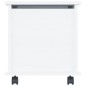 vidaXL Baúl almacenaje ruedas ALTA madera maciza blanco 73x39,5x44 cm