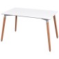 vidaXL Conjunto de mesa de comedor y sillas 7 uds blanco y gris claro vidaXL Conjunto de mesa de comedor y sillas 7 uds blanco y gris claro