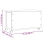 vidaXL Baúl almacenaje ruedas ALTA madera maciza blanco 73x39,5x44 cm