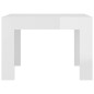 vidaXL Mesa de centro madera contrachapada blanco brillo 50x50x35 cm